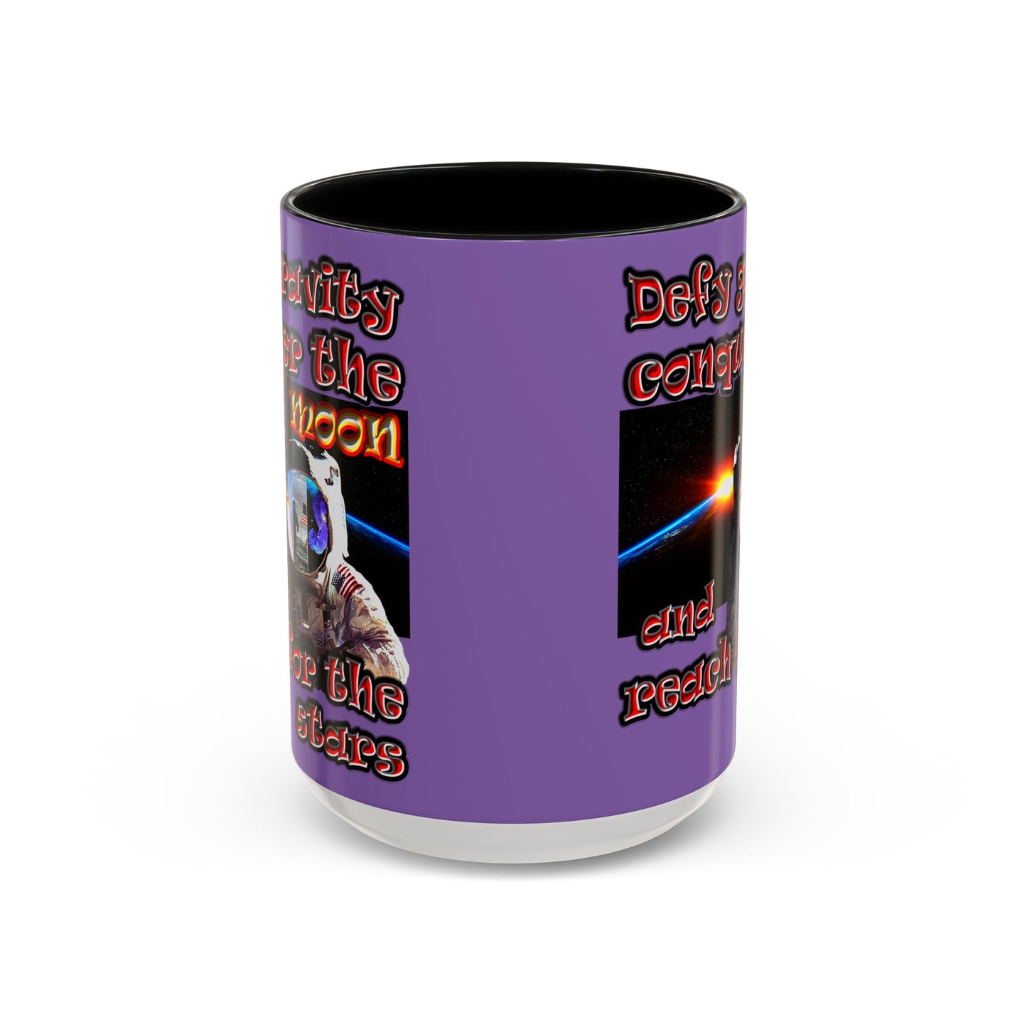 defy conquer reach - Accent Mug (light purple)