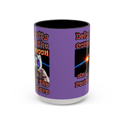 defy conquer reach - Accent Mug (light purple)