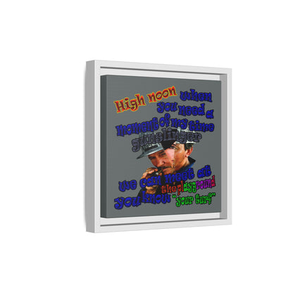high noon - framed canvas art (dark grey)