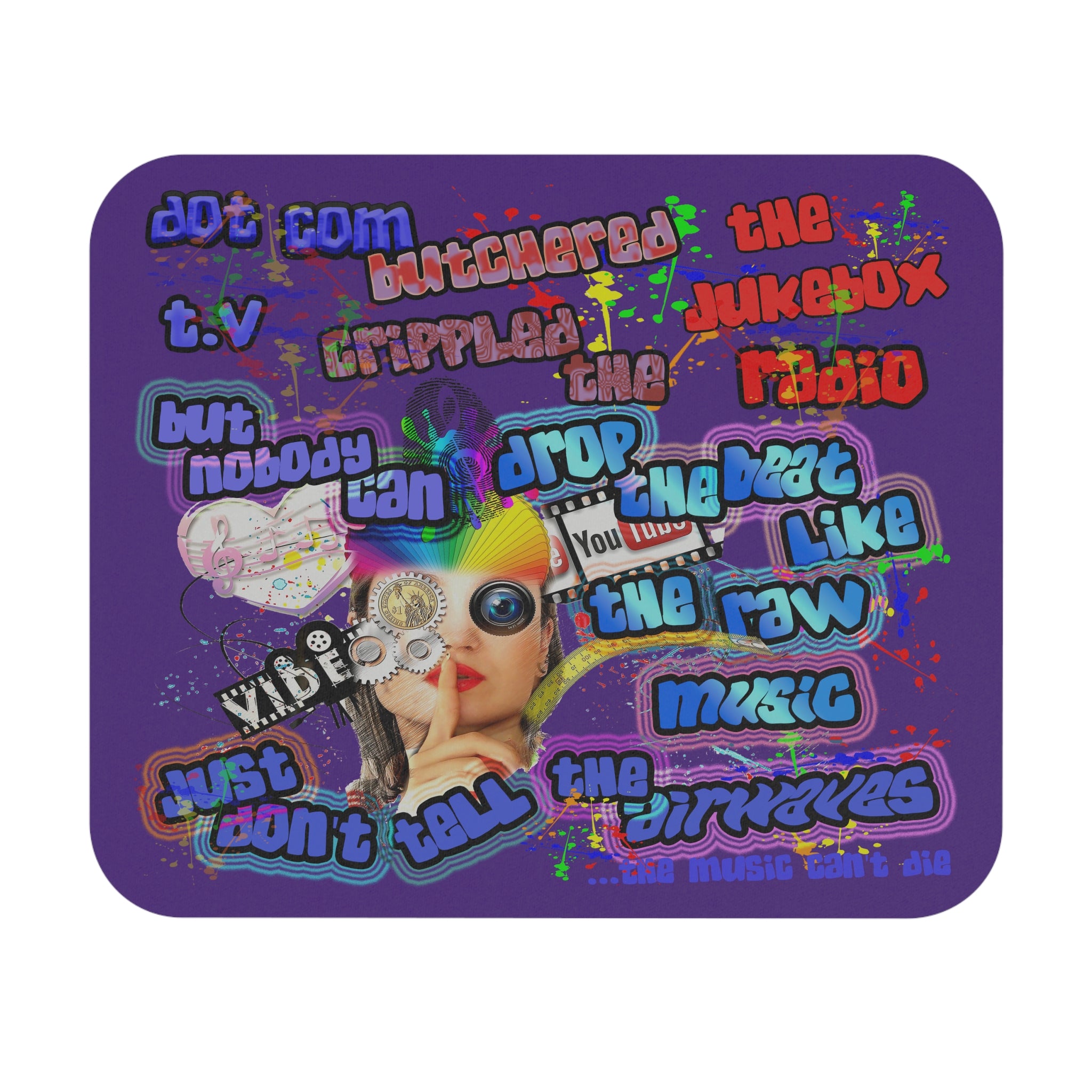 drop the beat - Mouse Pad (Rectangle) (purple)