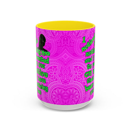noticed you noticing - Accent Mug (pink swirl)