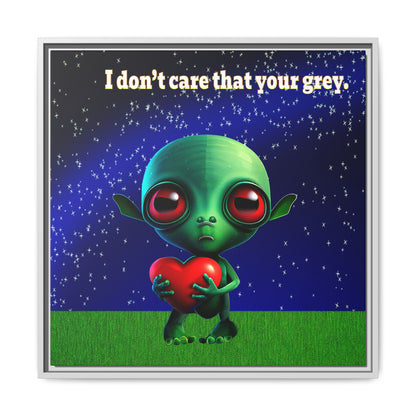 I don't care that your grey - framed canvas art ('snoops' background)