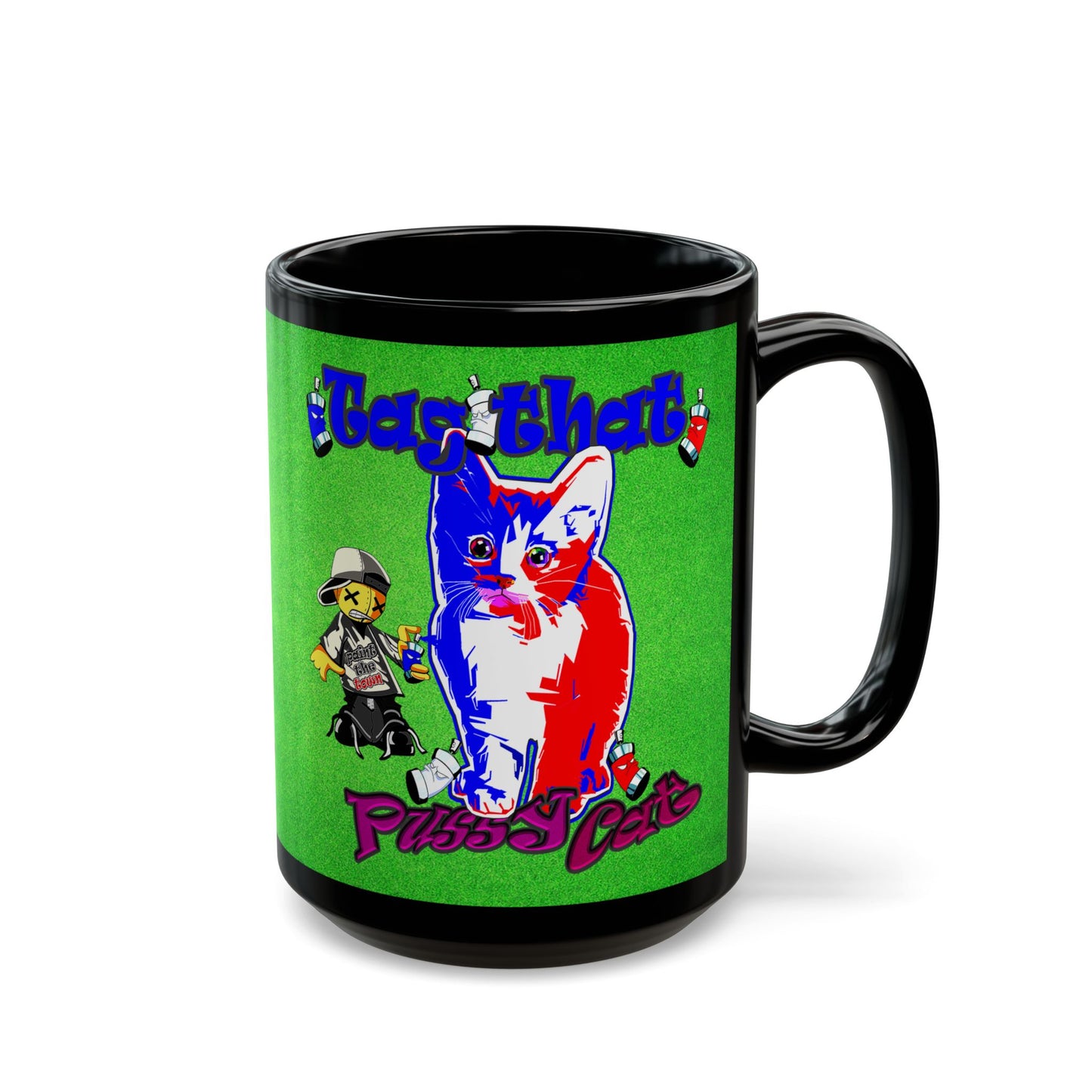 tag that - Black Mug (green turf)