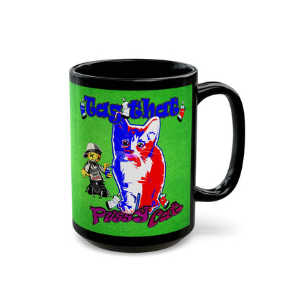 tag that - Black Mug (green turf)