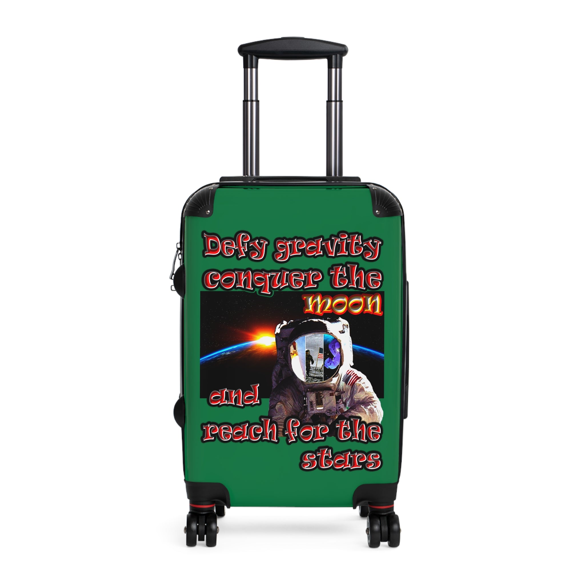 defy conquer reach - suitcase (dark green)