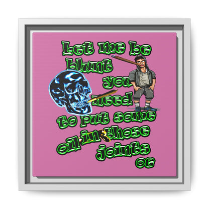og - framed canvas art (light pink)