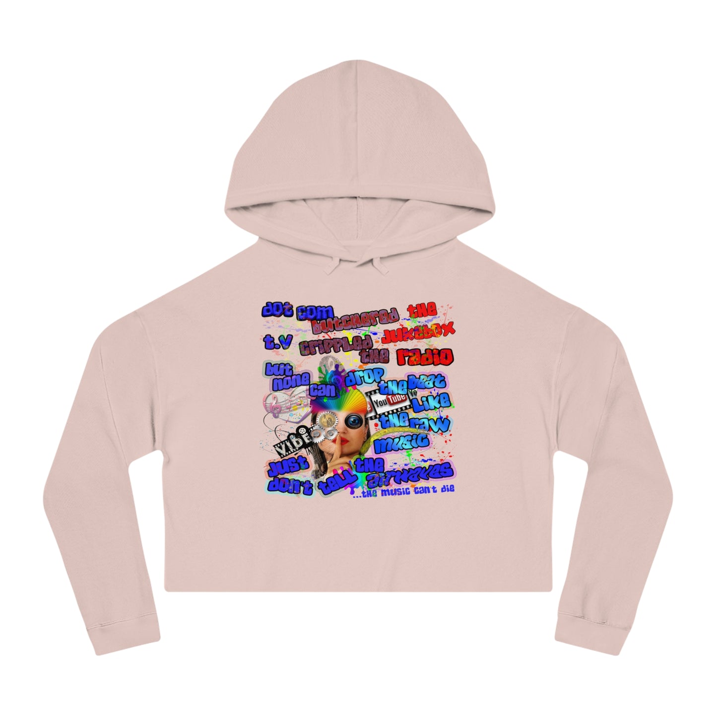 drop the beat - Women’s Cropped Hooded Sweatshirt