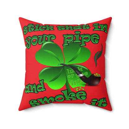 celtics logo - Spun Polyester Square Pillow - (red)