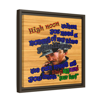 high noon - framed canvas art (butterscotch wood finish)