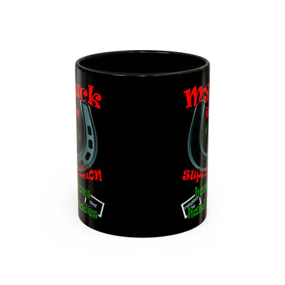 my luck - Accent Mug (black)