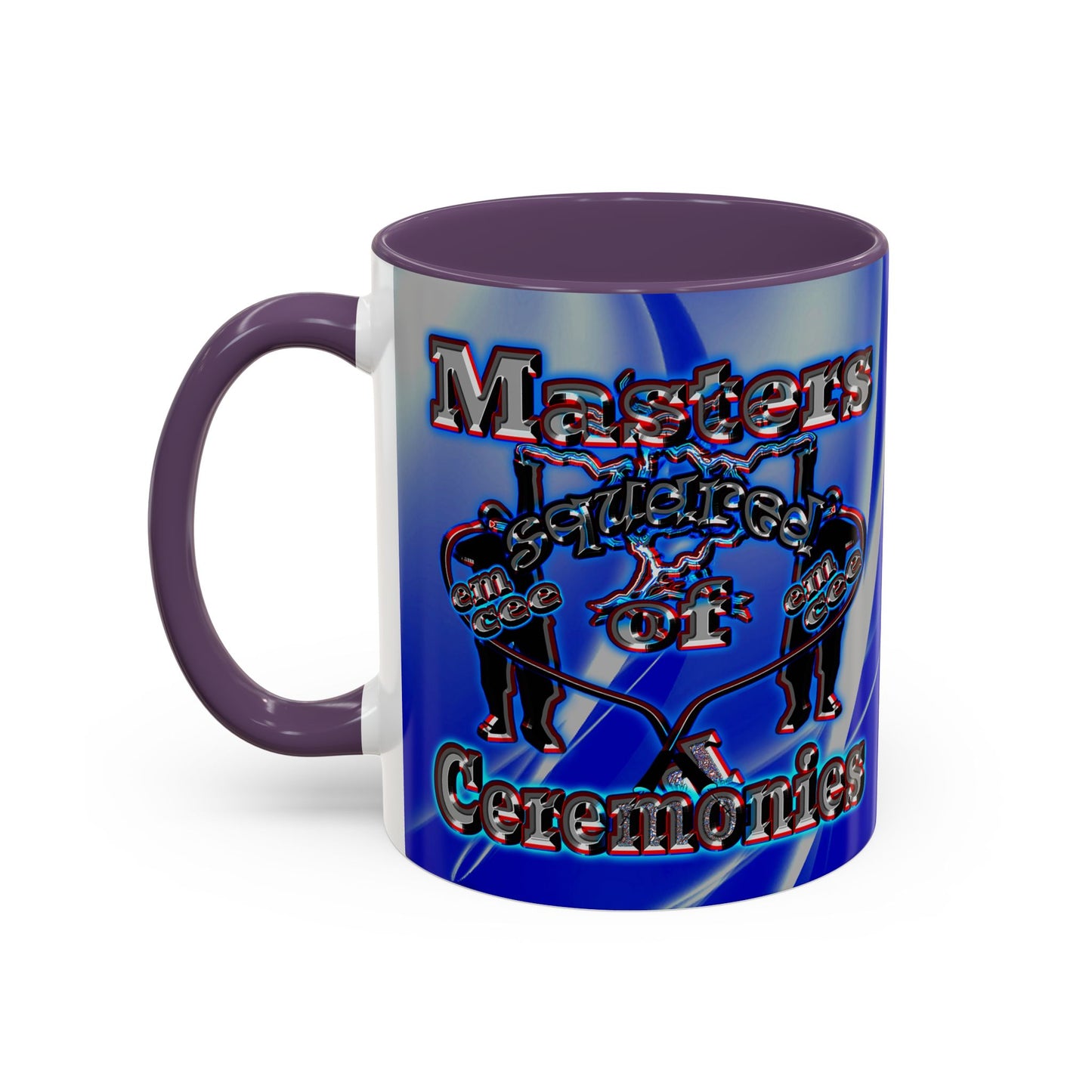 em cee squared - Accent Mug (blue-white wave)