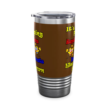 popping like popcorn - Ringneck Tumbler, 20oz (brown)