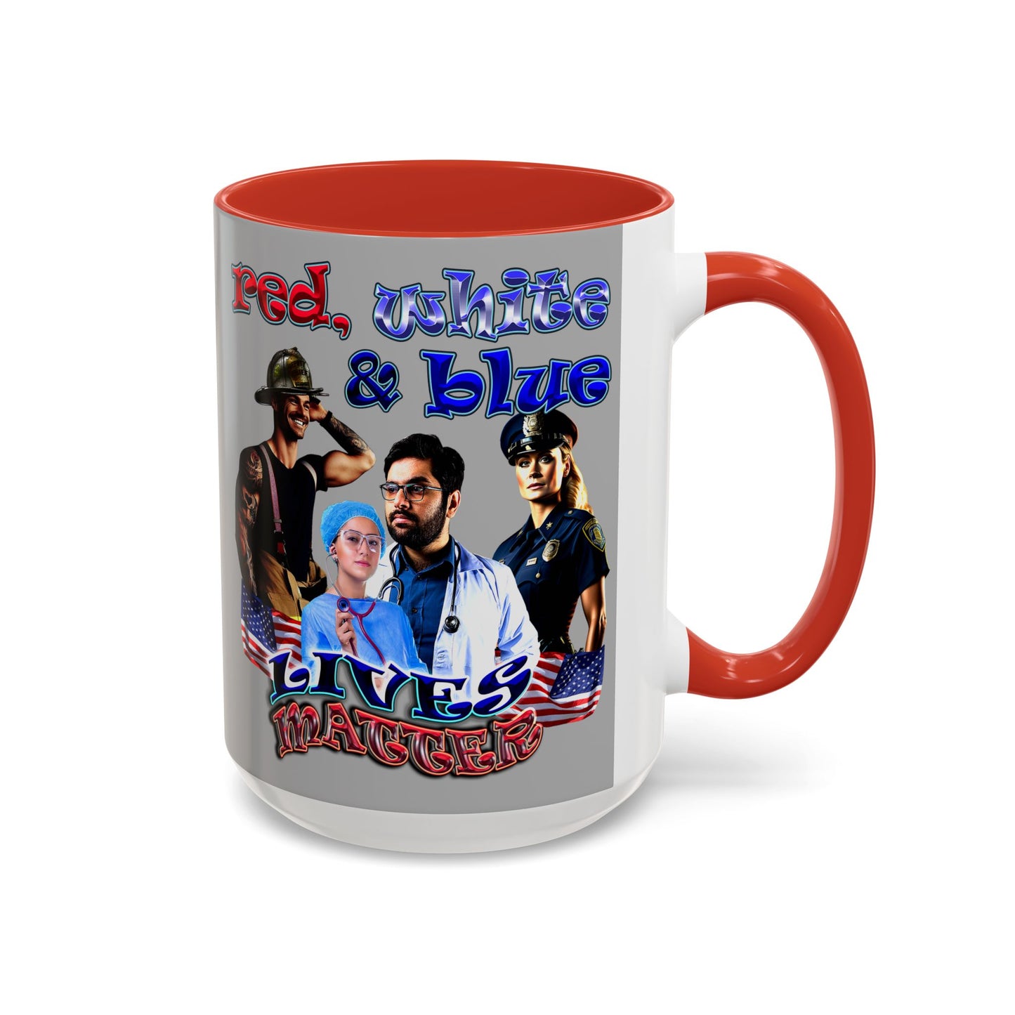 rw&b lives matter - Accent Mug (light grey)