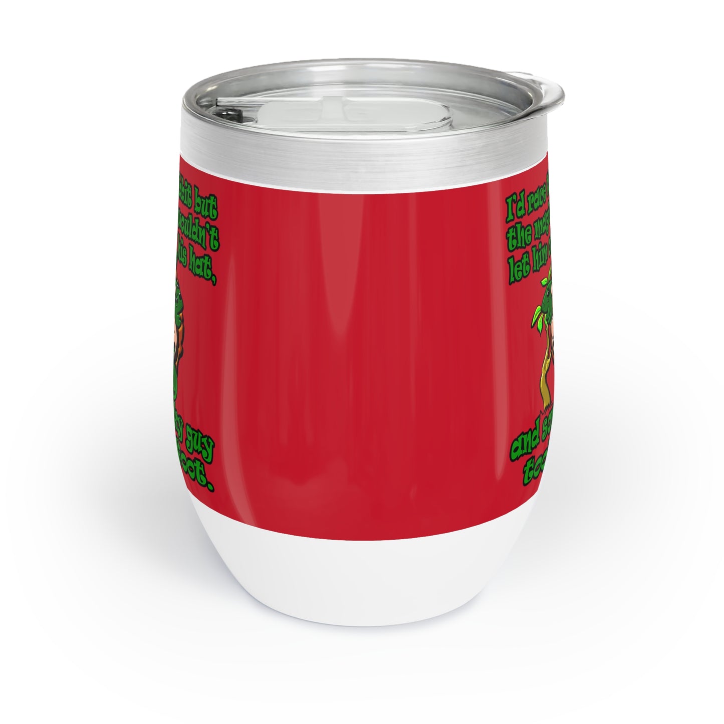 turtle race - Chill Wine Tumbler (dark red)