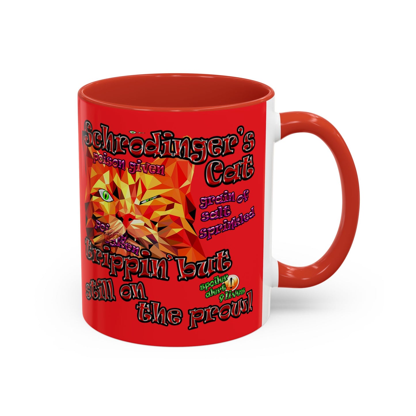 schrodinger's cat - Accent Mug (red)