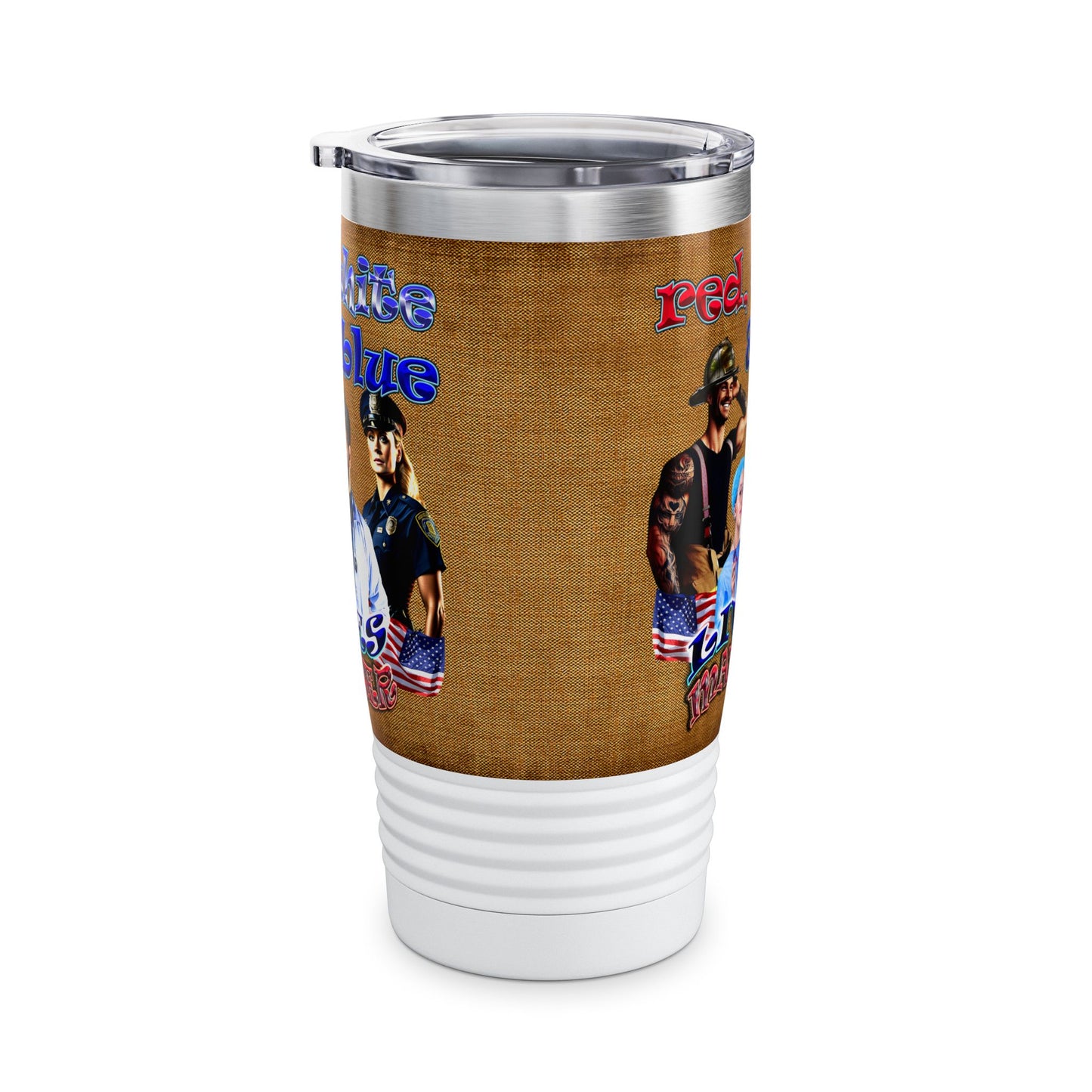 rw&b lives matter - Ringneck Tumbler, 20oz (brown papyrus)