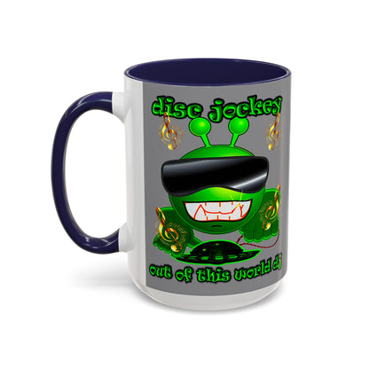 disc jockey - Accent Mug (grey)