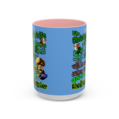 christmas spirits of boston - Accent Mug (light blue)