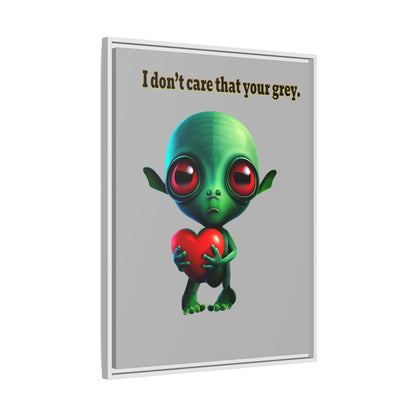 I don't care that your grey - framed canvas art (light grey)
