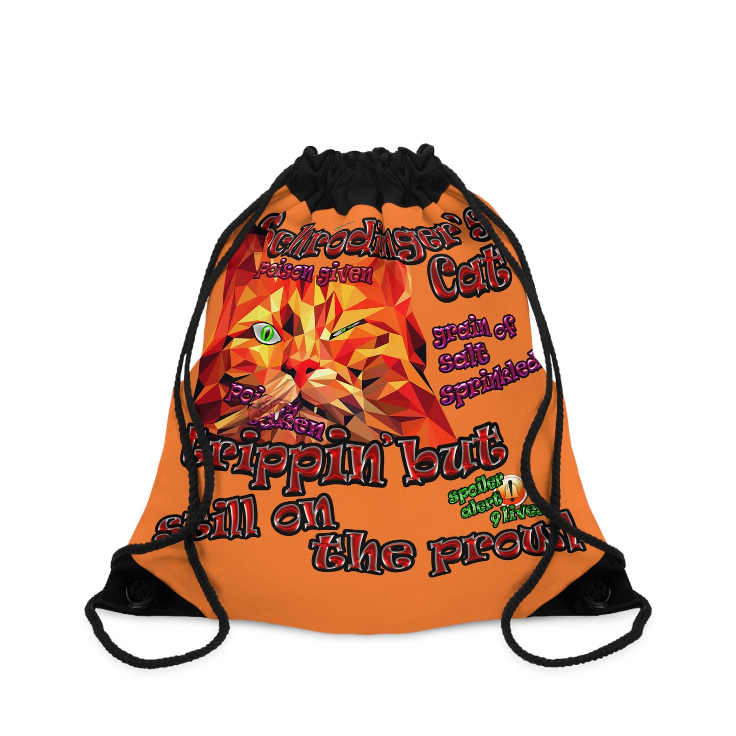 schrodinger's cat - Drawstring Bag (crusta)