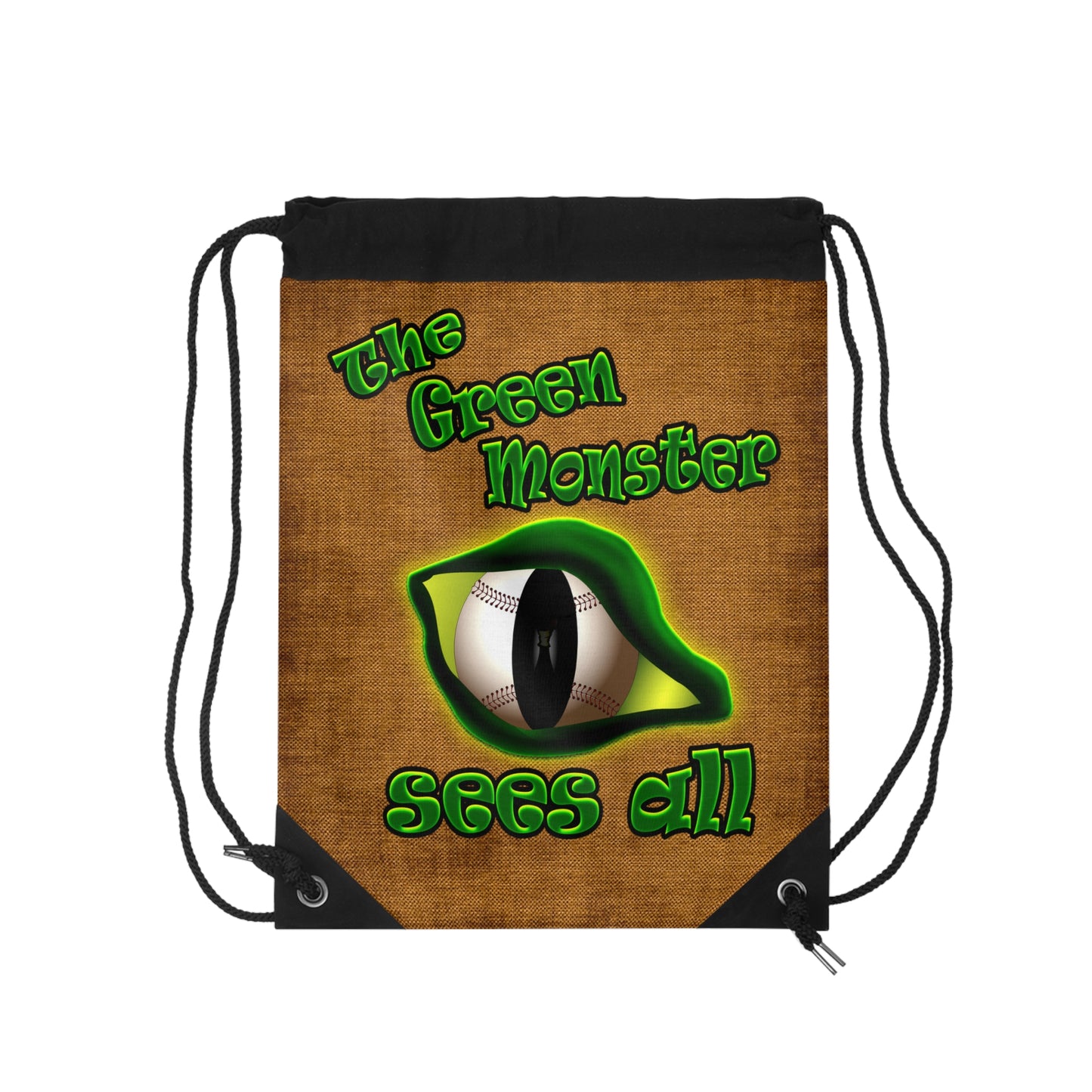 green monster - Drawstring Bag (dichromatic brown papyrus)