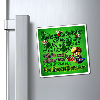christmas spirits of boston - Magnets - (green turf)