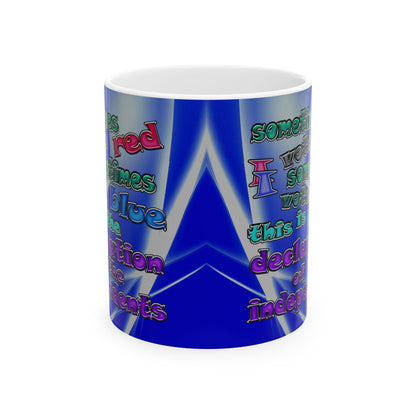 declaration of the independents - White Mug (blue-white wave)