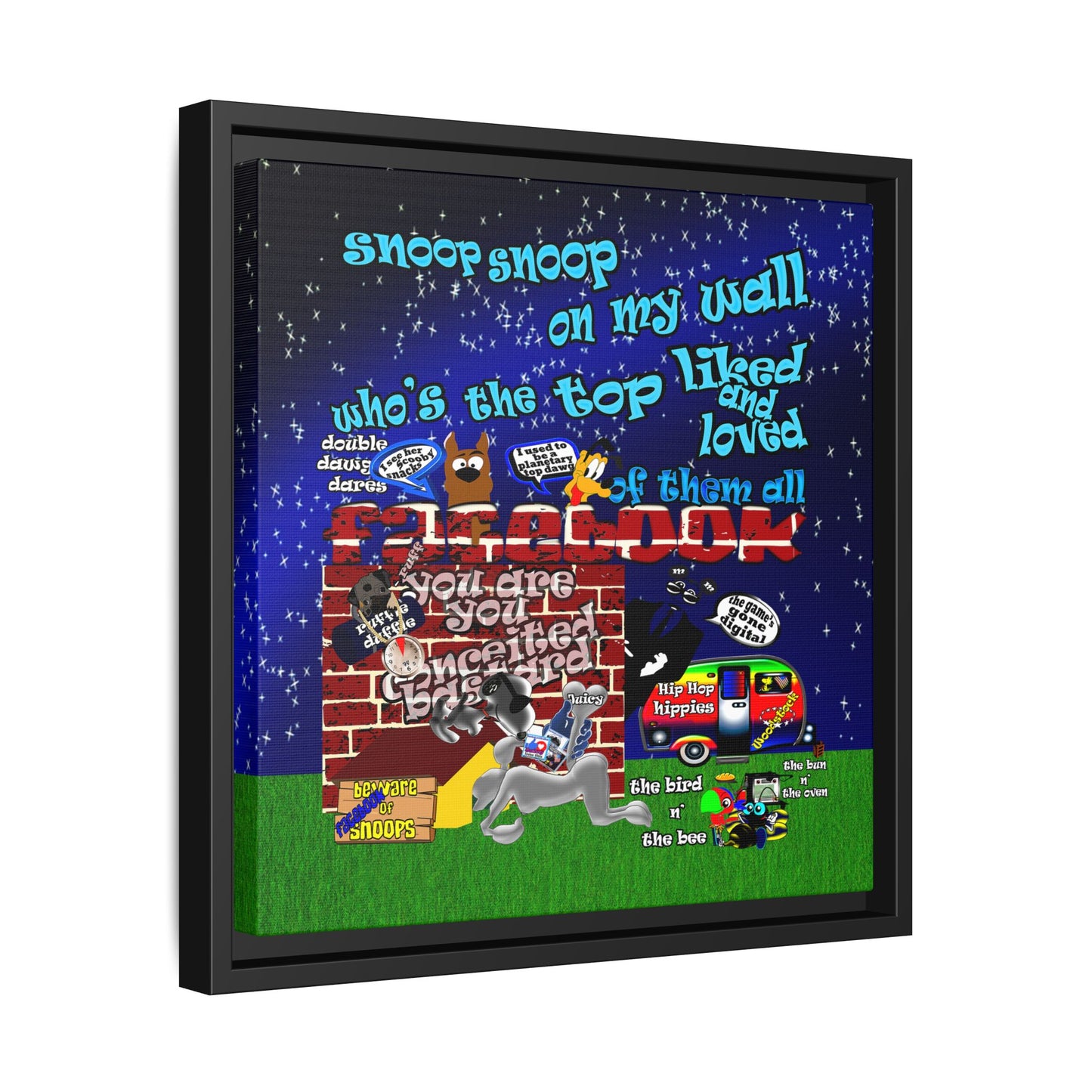 snoops - framed canvas art