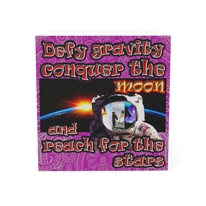 defy conquer reach - note cube (pink swirl)