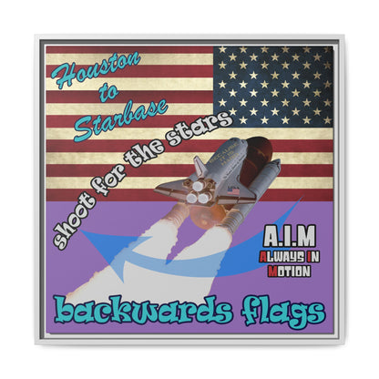 shoot for the stars - framed canvas art (light purple)