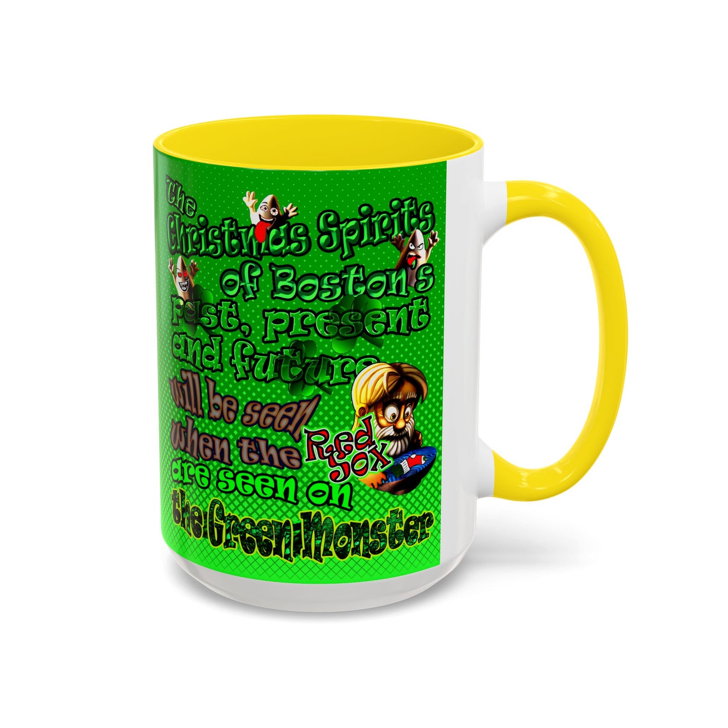 christmas spirits of boston - Accent Mug (logo green)
