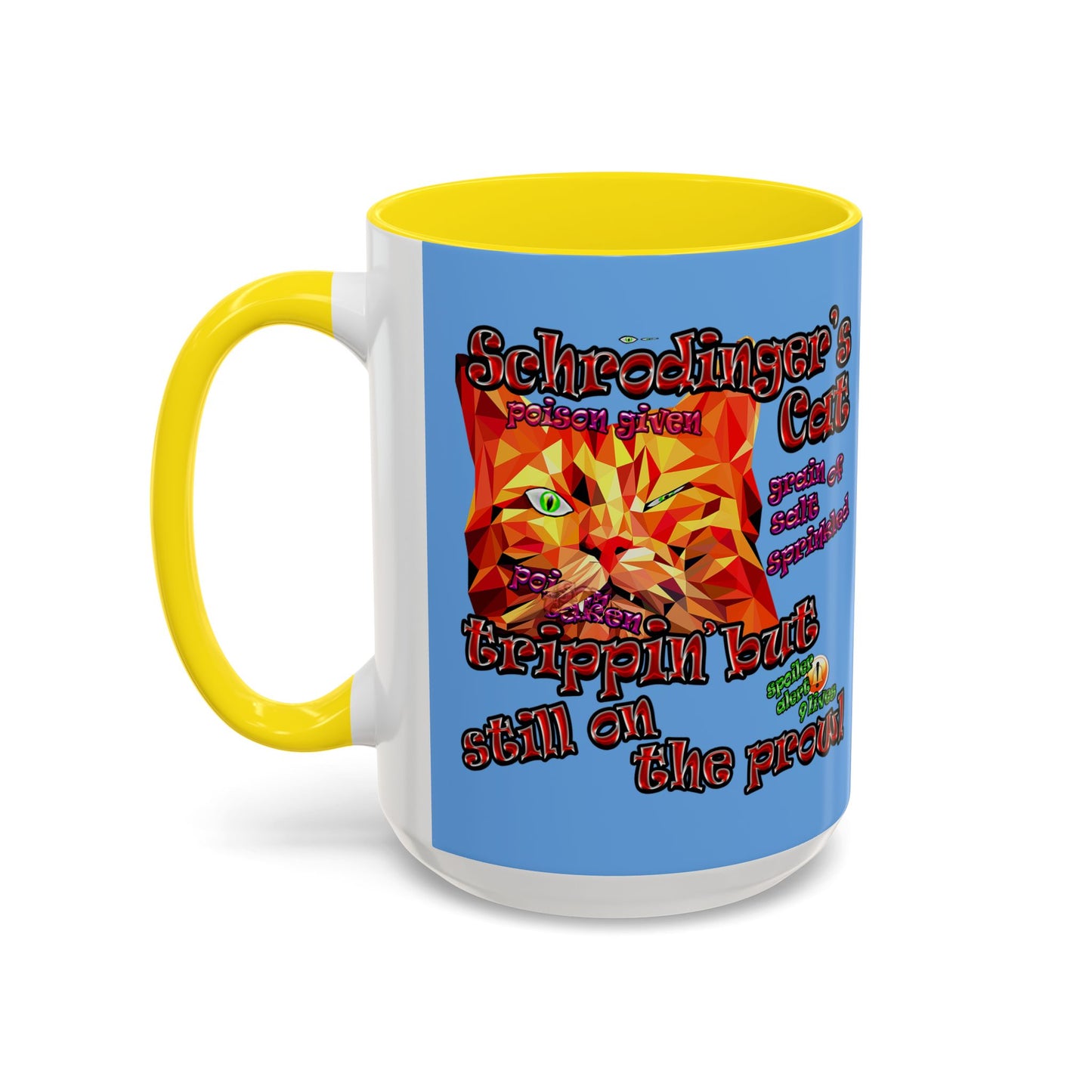 schrodinger's cat - Accent Mug (light blue)