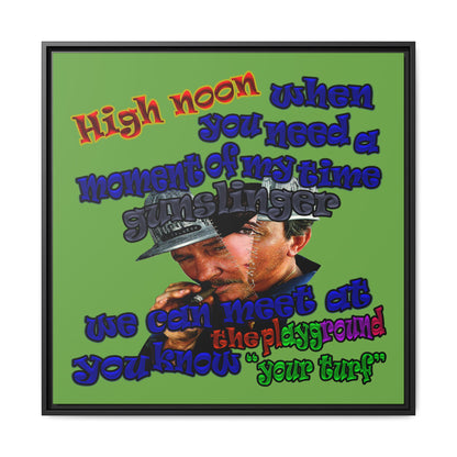 high noon - framed canvas art (green)