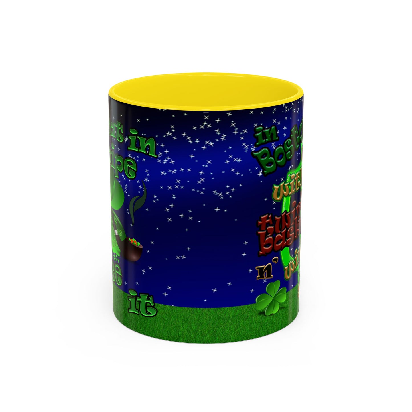 celtics logo - Accent Mug ('snoops' background)