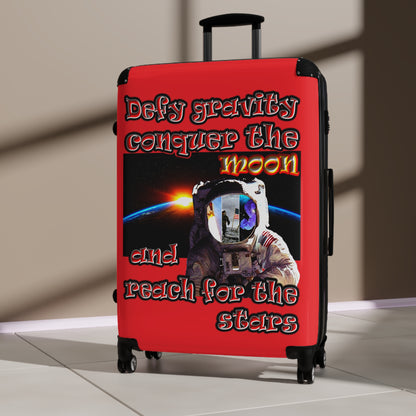 defy conquer reach - Suitcase (red)