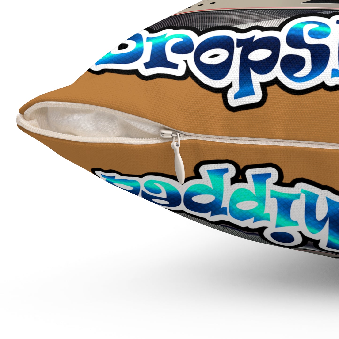 logo - Spun Polyester Square Pillow - (light brown)