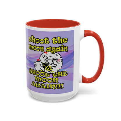 shoot the moon again - Accent Mug (light blue-pink wave)