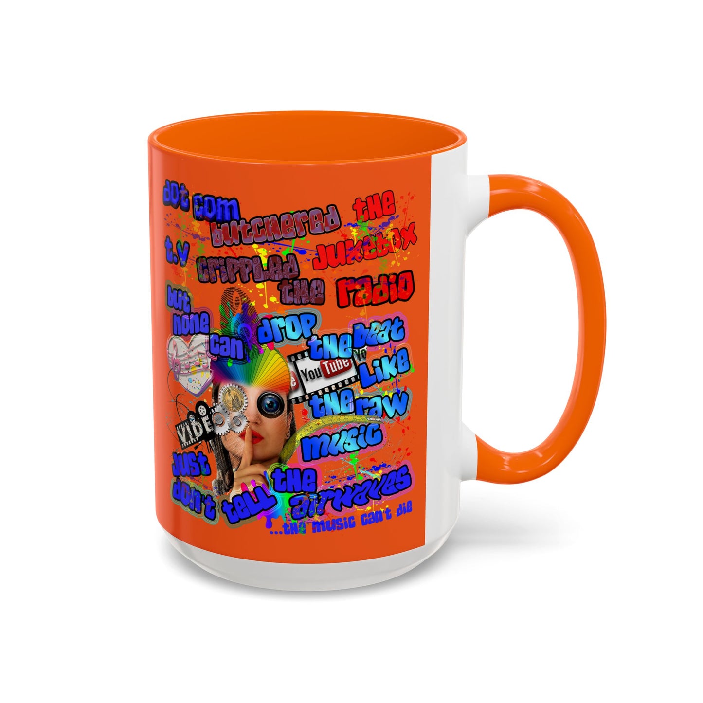 drop the beat - Accent Mug (orange)