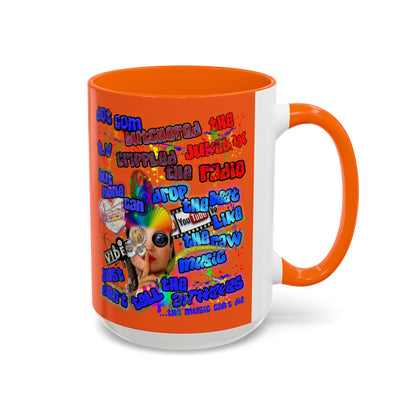 drop the beat - Accent Mug (orange)