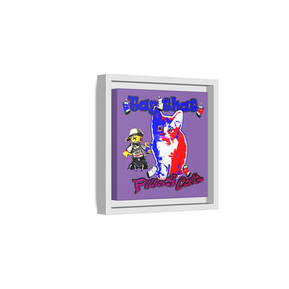 tag that - framed canvas art (light purple)
