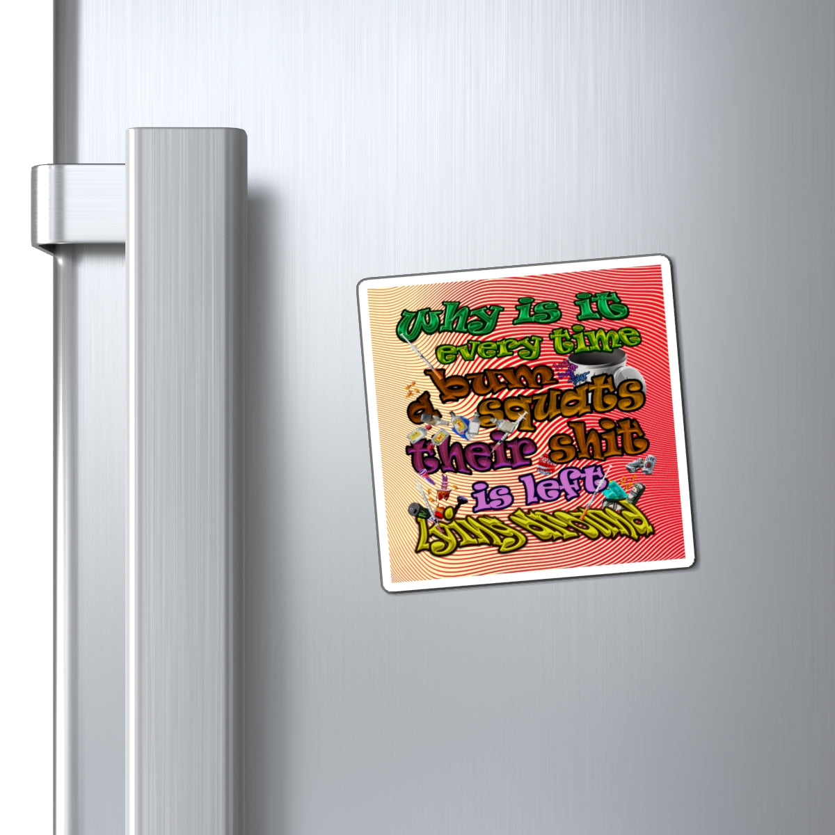 the bum's shit - Magnets - (yellow-orange wave)