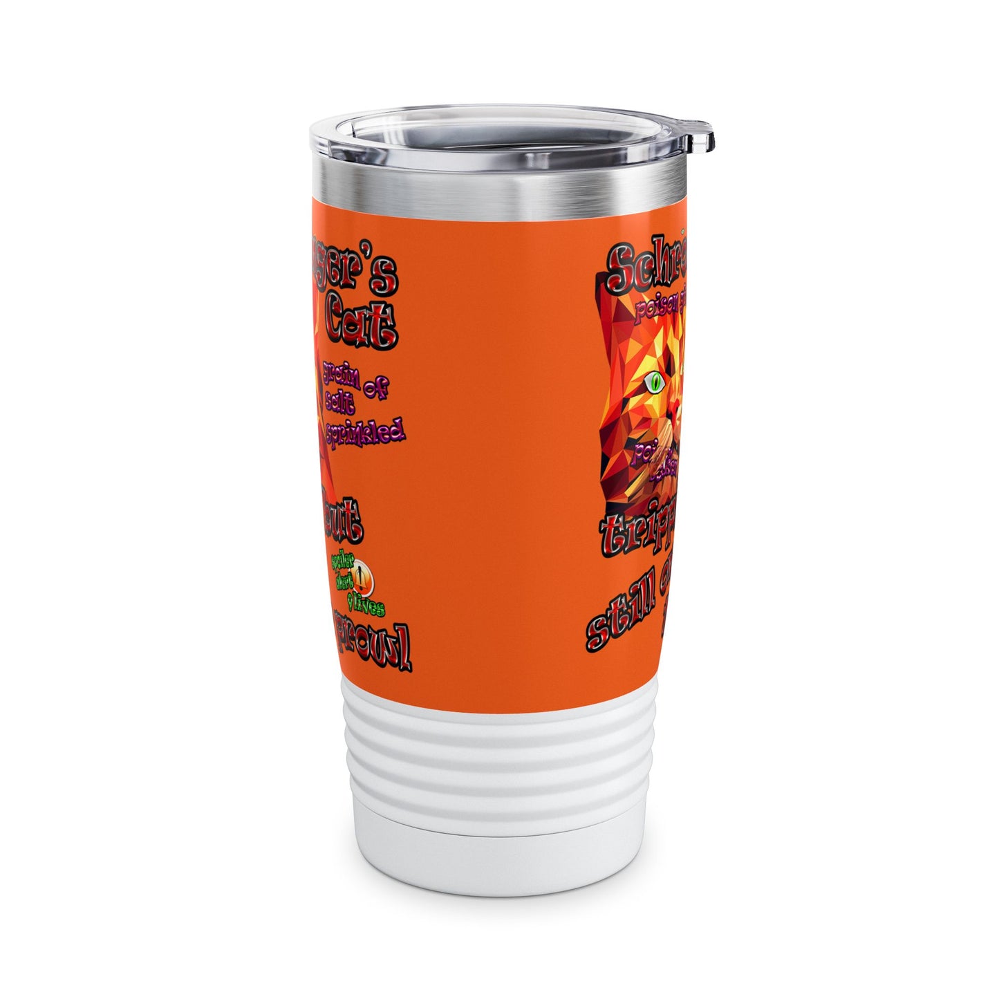 schrodinger's cat - Ringneck Tumbler, 20oz (orange)