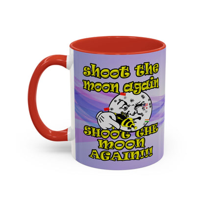 shoot the moon again - Accent Mug (light blue-pink wave)