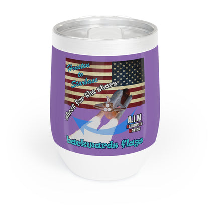shoot for the stars - Chill Wine Tumbler (light purple)