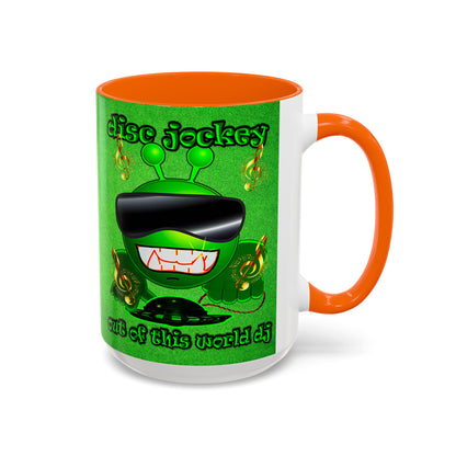 disc jockey - Accent Mug (green turf)