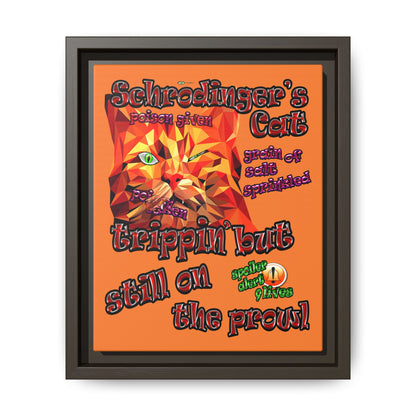 schrodinger's cat - framed canvas art (crusta)