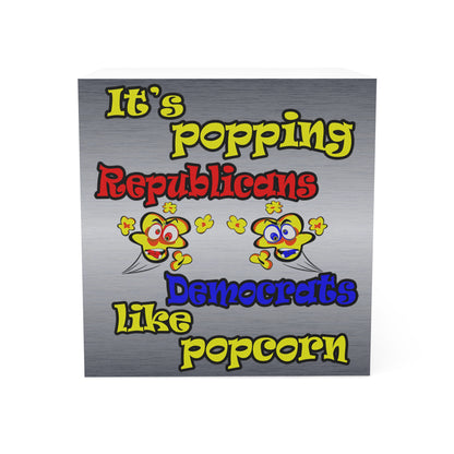 popping like popcorn - note cube (brushed nickel)