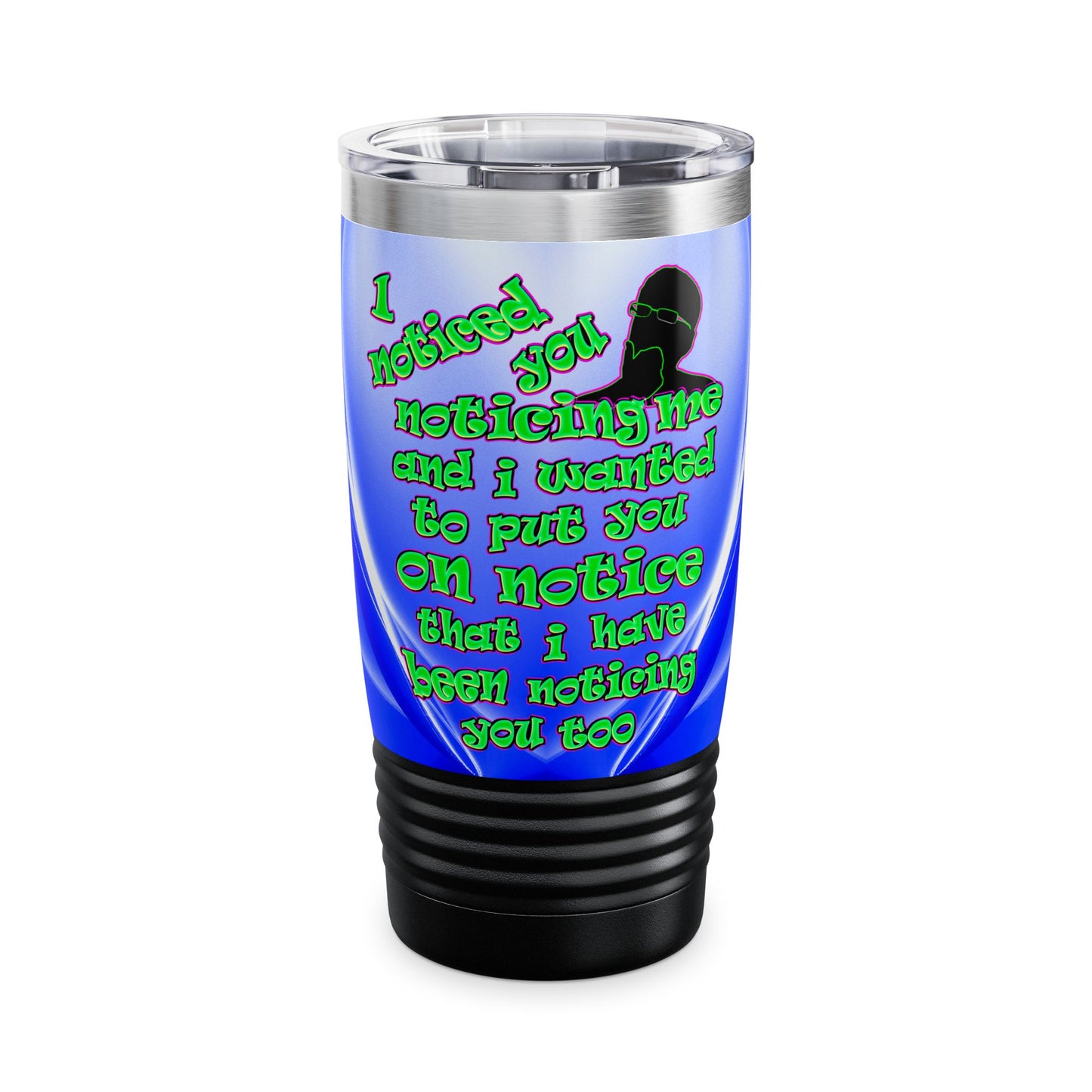 noticed you noticing - Ringneck Tumbler, 20oz (blue-white wave)