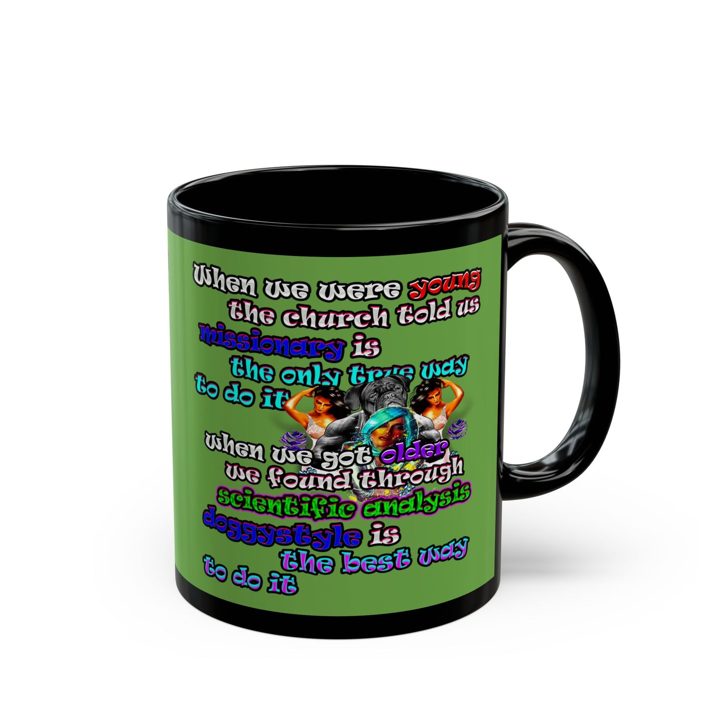 doggystyle - Black Mug (green)