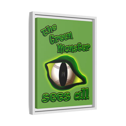 green monster - framed canvas art (green)